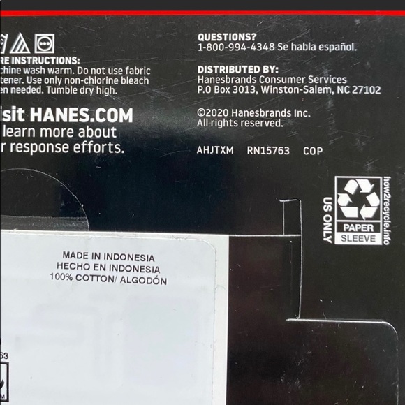 Hanes 2 Packs Face Masks, Washable and Reusable Face Masks, 100% Cotton - Picture 6 of 6